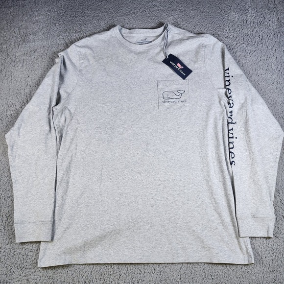 Vineyard Vines Other - Vineyard Vines Men's LS Vintage Whale Pocket Shirt Large Heather Gray New NWT